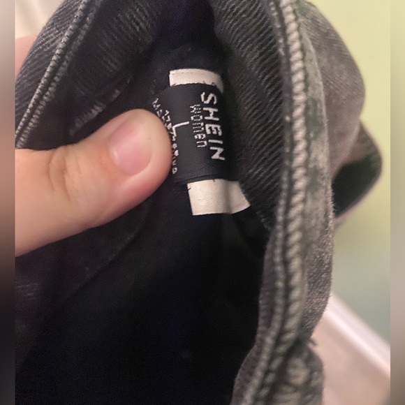 SHEIN Black Jeans with Multicolor Butterfly Embroidery - Picture 3 of 3